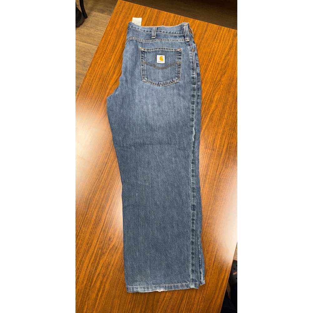Carhartt Mens Relaxed Fit Denim Jeans 101483-968 Medium Wash Blue 40x30